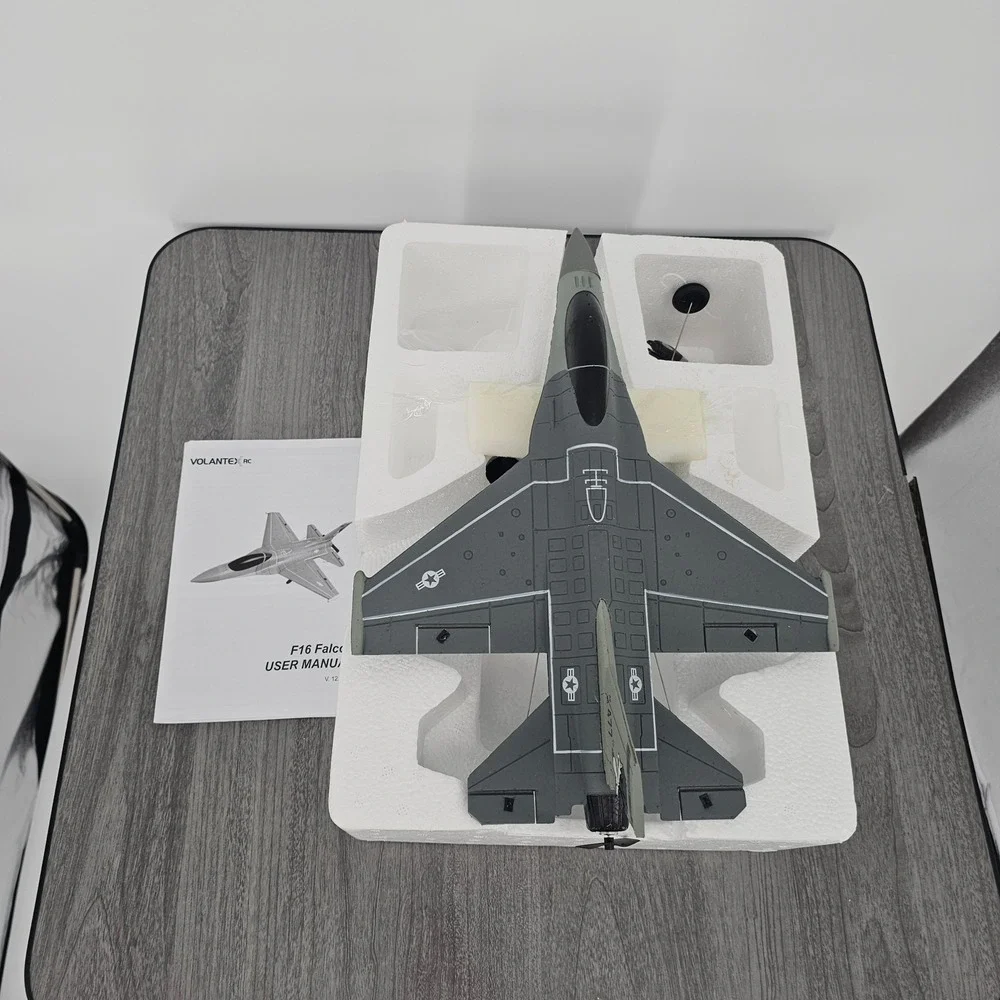 VolantexRC F16 Falcon RC Airplane 4-Channel RTF X-Pilot Stabilizer Grey EXA76110